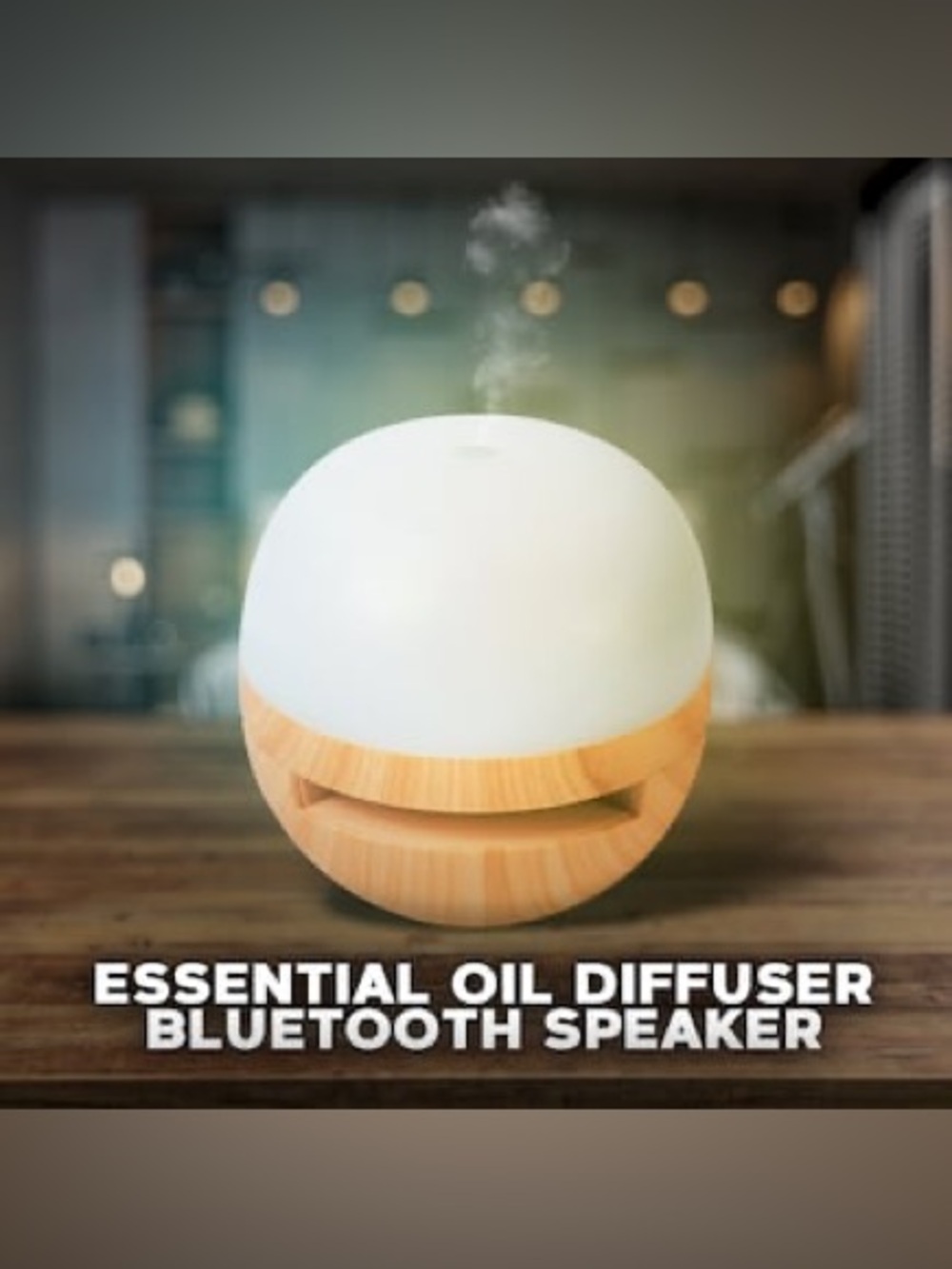 Oil diffuser & bluetooth speaker